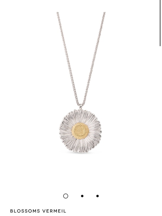 Buccellati Jewelry - SOLD*Blossoms Vermeil Silver Daisy Necklace with Gold Center